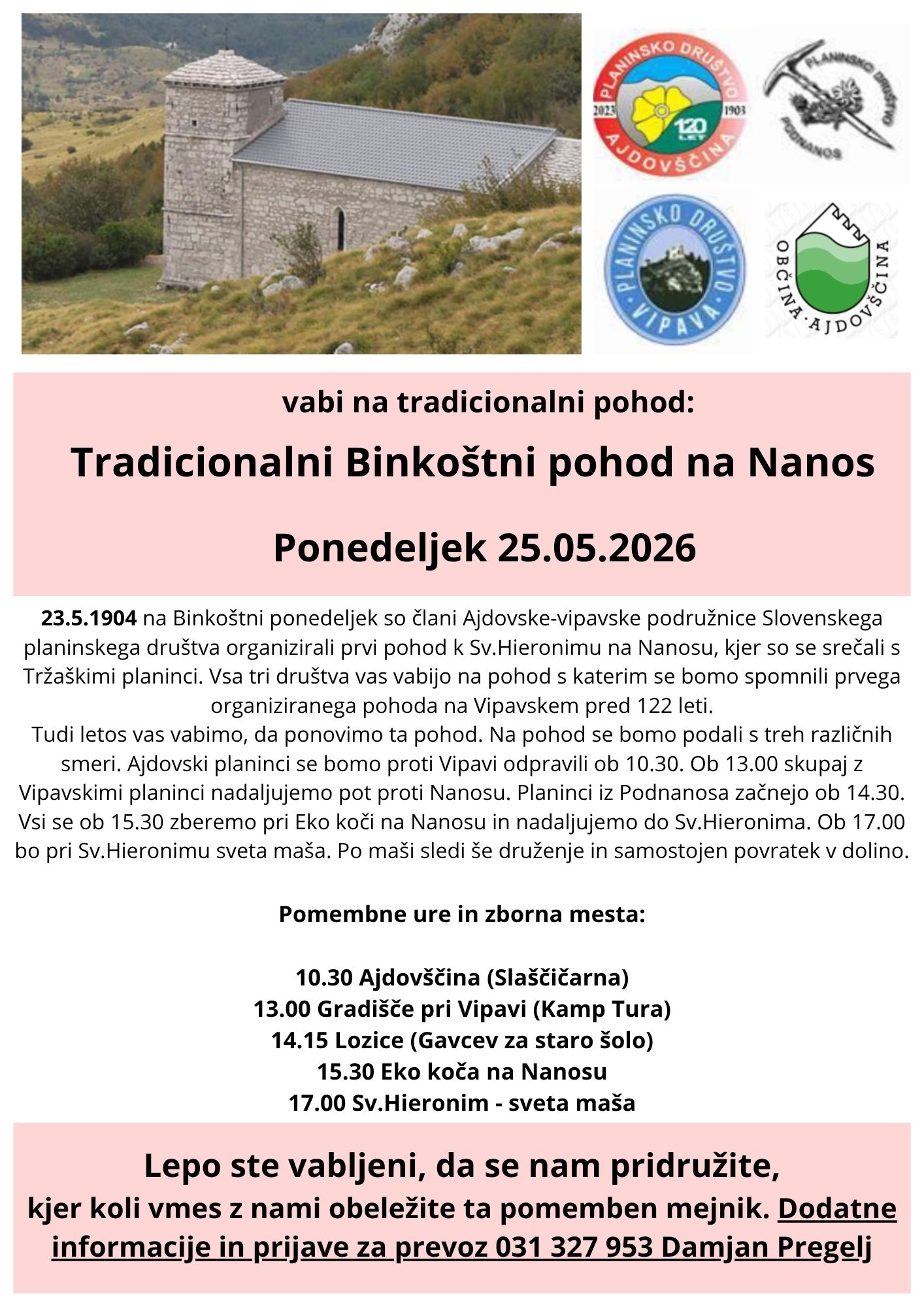 Binko&scaron;tni pohod 2026