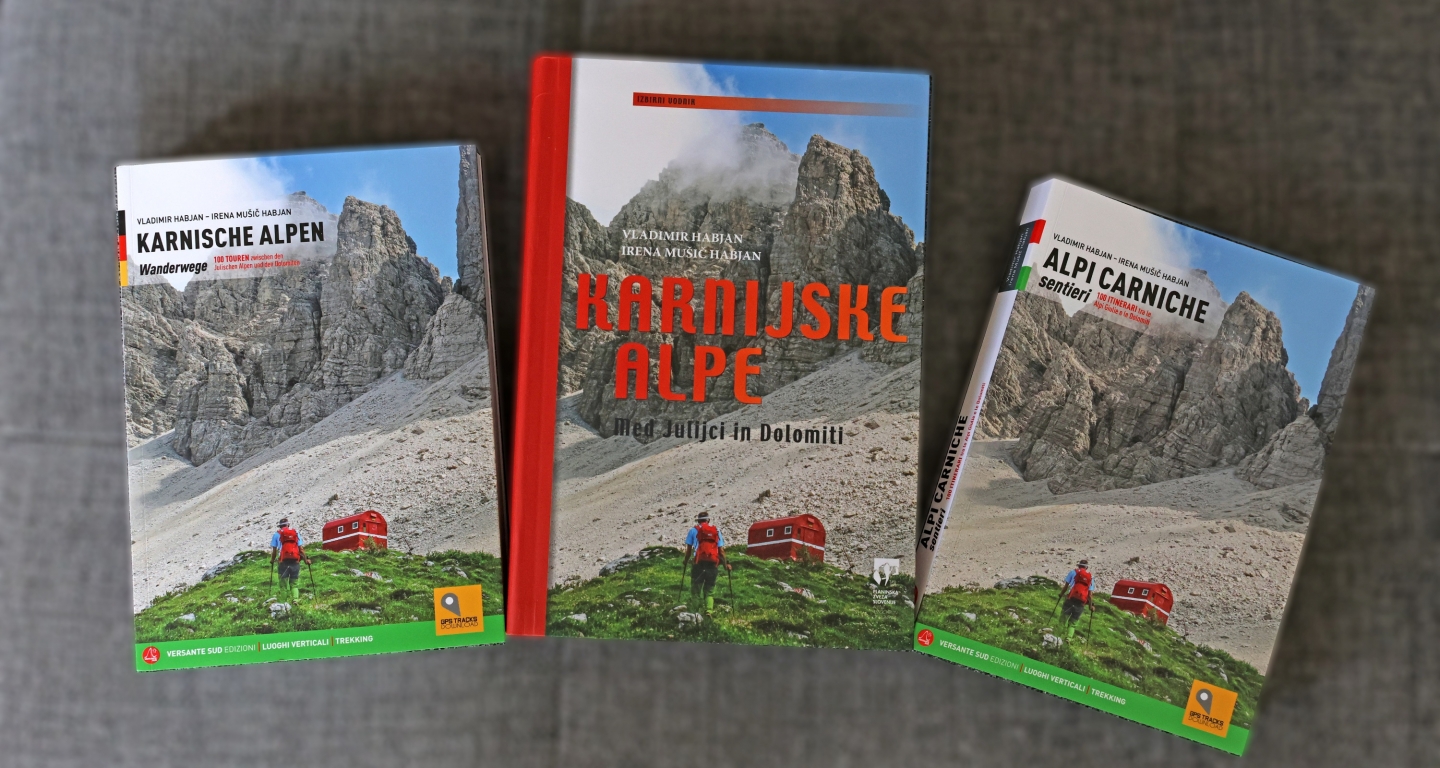 Slovenski vodnik Karnijske Alpe tudi v italijanščini in nemščini