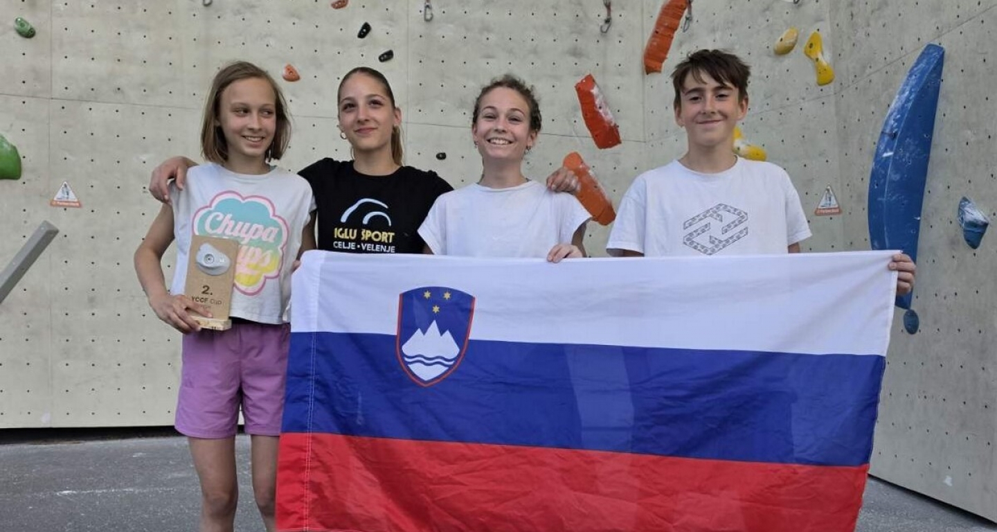 Slovenski mladi plezalci osvojili zlato, srebro in bron na močnem mednarodnem tekmovanju v Imstu