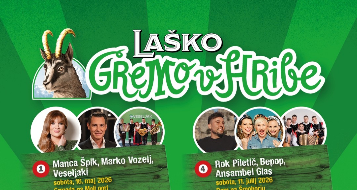Laško Gremo v hribe 2026 | šest dogodkov