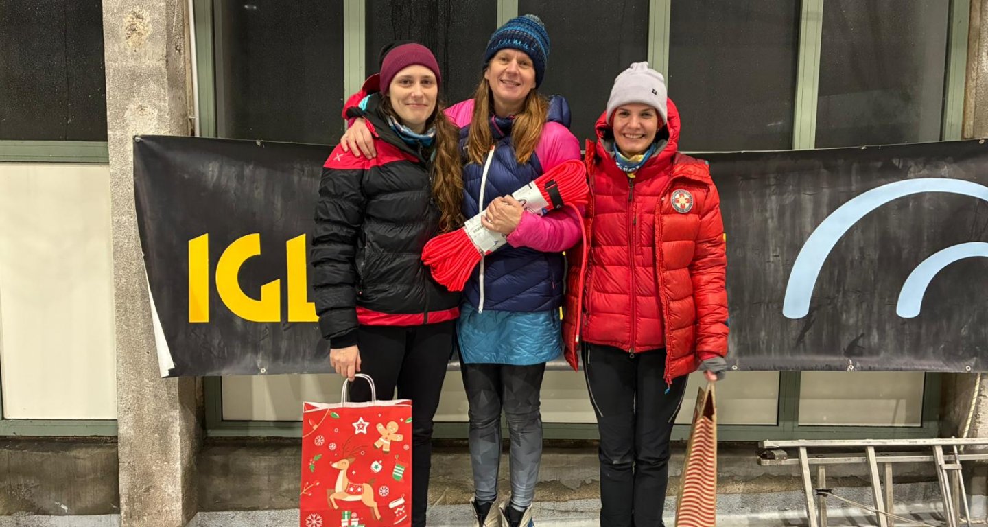 Štirje Slovenci na lednoplezalnih stopničkah v Zagrebu