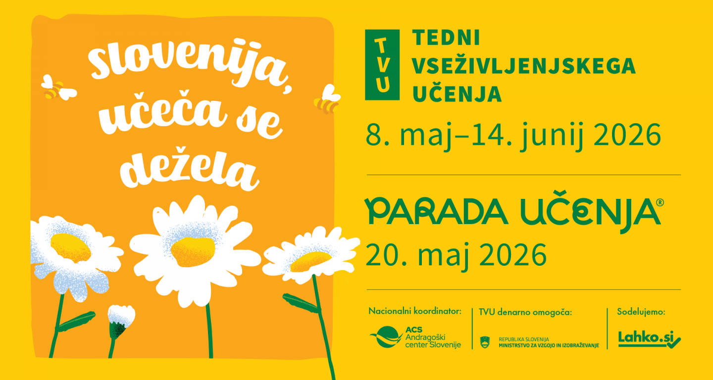 31. Tedni vseživljenjskega učenja (TVU) - več kot 6 tisoč brezplačnih dogodkov za vse starosti 