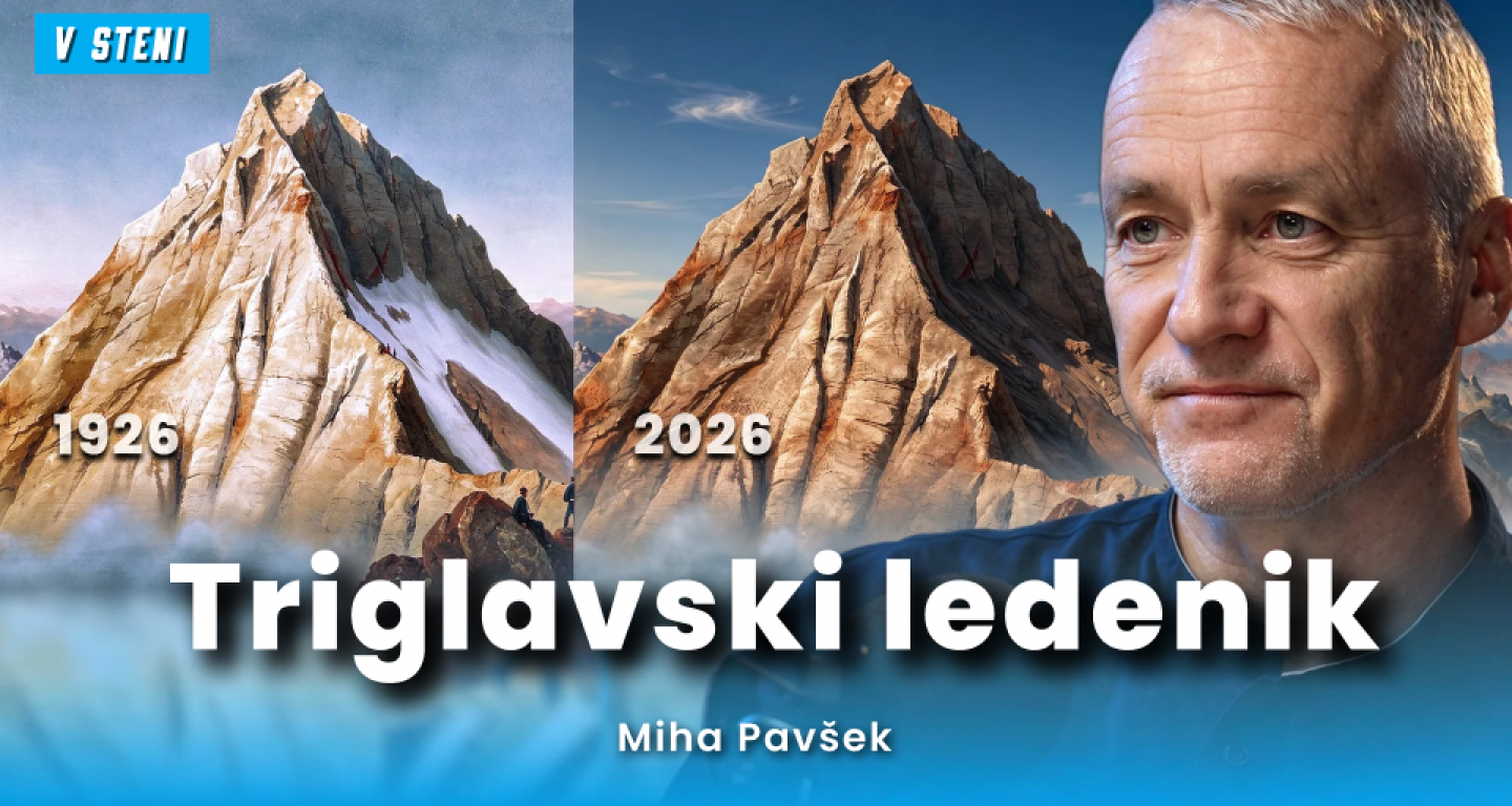 Podkast V steni (Epizoda 90): Miha Pavšek o izginjanju Triglavskega ledenika, podnebnih spremembah in obiskovanju slovenskih gora.