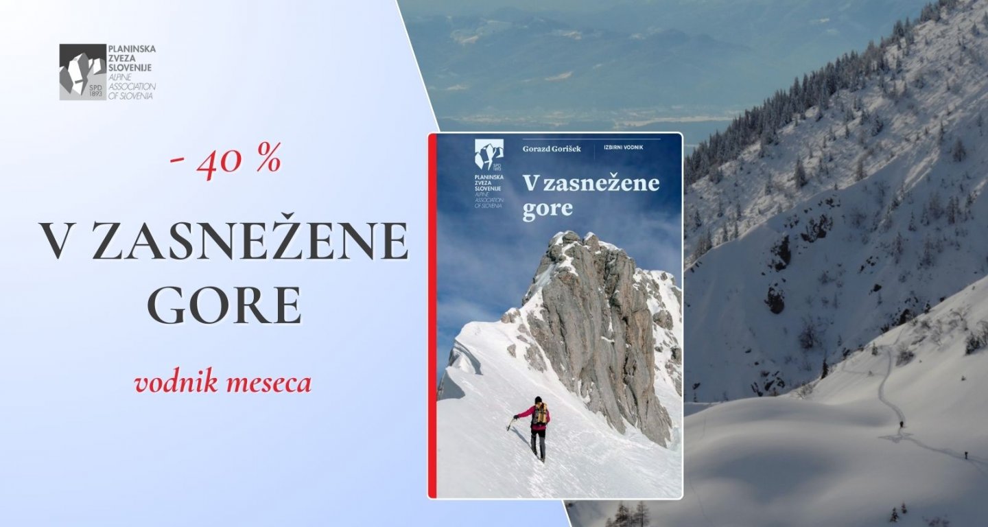 - 40 % | Vodnik meseca – V zasnežene gore