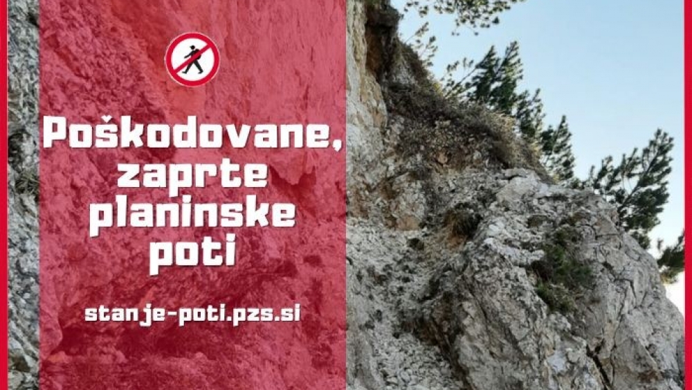Zaprte planinske poti